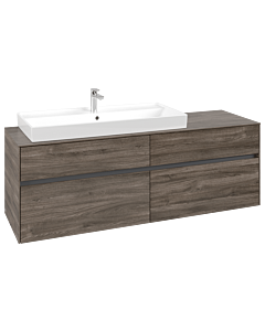 Villeroy und Boch Collaro Waschtischunterschrank C02900RK 160x54,8x50cm, Waschtisch links, Stone Oak