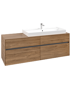 Villeroy und Boch Collaro vanity unit C03000RH 160x54.8x50cm, vanity unit on the right, Kansas Oak