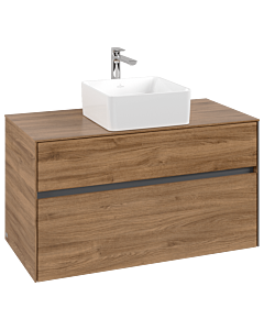 Villeroy und Boch Collaro Waschtischunterschrank C03800RH 100x54,8x50cm, Waschtisch mittig, Kansas Oak