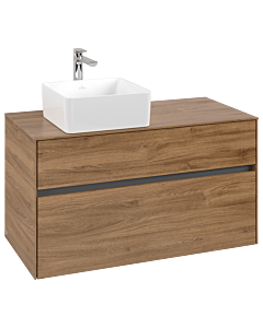 Villeroy und Boch Collaro Waschtischunterschrank C03900RH 100x54,8x50cm, Waschtisch links, Kansas Oak