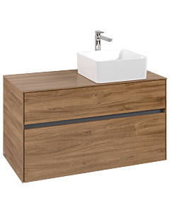 Villeroy und Boch Collaro Waschtischunterschrank C04000RH 100x54,8x50cm, Waschtisch rechts, Kansas Oak