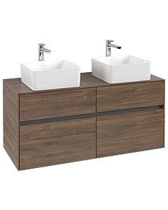 Villeroy und Boch Collaro vanity unit C04400VH 120 x 54.8 x 50 cm, for 2 Waschtische , Arizona Oak