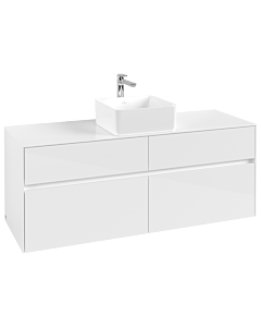 Villeroy und Boch Collaro vanity unit C04500DH 140 x 54.8 x 50 cm, Glossy White