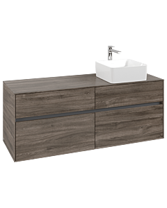 Villeroy und Boch Collaro Waschtischunterschrank C04700RK 140x54,8x50cm, Waschtisch rechts, Stone Oak