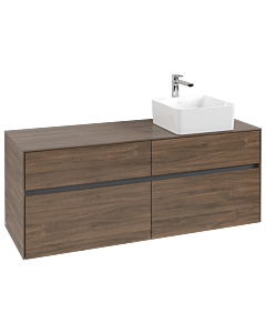 Villeroy und Boch Collaro Waschtischunterschrank C04700VH 140 x 54,8 x 50 cm, Waschtisch rechts, Arizona Oak
