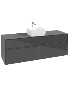 Villeroy und Boch Collaro vanity unit C04900FP 160 x 54.8 x 50 cm, Glossy Grey
