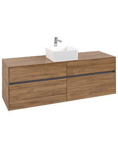Villeroy und Boch Collaro Waschtischunterschrank C04900RH 160x54,8x50cm, Waschtisch mittig, Kansas Oak