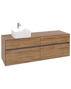 Villeroy und Boch Collaro Waschtischunterschrank C05000RH 160x54,8x50cm, Waschtisch links, Kansas Oak