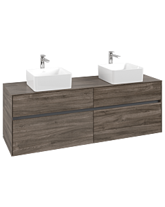 Villeroy und Boch Collaro Waschtischunterschrank C05200RK 160x54,8x50cm, für 2 Waschtische, Stone Oak