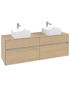 Villeroy und Boch Collaro Waschtischunterschrank C05200VJ 160 x 54,8 x 50 cm, für 2 Waschtische, Nordic Oak