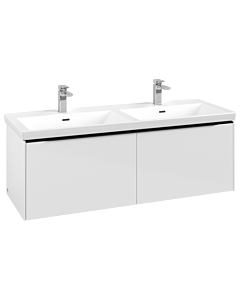 Villeroy und Boch Subway 3.0 Waschtisch-Unterschrank C56701VE 127,2x42,9x47,8cm, ohne LED/Griff Volcano black, brilliant white