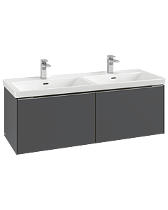 Villeroy und Boch Subway 3.0 Waschtisch-Unterschrank C56702VR 127,2x42,9x47,8cm, ohne LED/Griff monochrom, graphite
