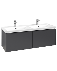 Villeroy und Boch Subway 3. 1930 vanity unit C567L2VR 127.2x42.9x47.8cm, with LED / handle monochrome, graphite