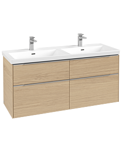 Villeroy und Boch Subway 3. 1930 vanity unit C56800VJ 127.2x56.6x47.8cm, without LED / handle aluminum glossy, nordic oak