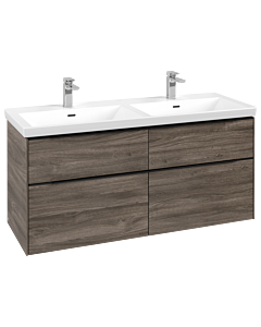 Villeroy und Boch Subway 3.0 Waschtisch-Unterschrank C56801RK 127,2x56,6x47,8cm, ohne LED/Griff Volcano black, stone oak