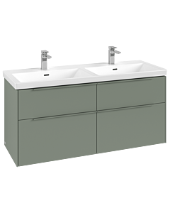 Villeroy und Boch Subway 3.0 Waschtisch-Unterschrank C56802AF 127,2x56,6x47,8cm, ohne LED/Griff monochrom, soft green