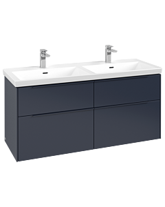 Villeroy und Boch Subway 3.0 Waschtisch-Unterschrank C56802VQ 127,2x56,6x47,8cm, ohne LED/Griff monochrom, marine blue