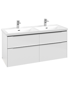 Villeroy und Boch Subway 3. 1930 C568L0VE 127,2x56,6x47,8cm, avec LED / poignée aluminium brillant, blanc brillant