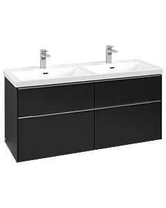 Villeroy und Boch Subway 3. 1930 C568L0VL 127,2x56,6x47,8cm, avec LED / poignée aluminium brillant, noir volcan