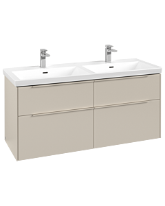 Villeroy und Boch Subway 3. 1930 vanity unit C568L2VN 127.2x56.6x47.8cm, with LED / handle monochrome, cashmere gray