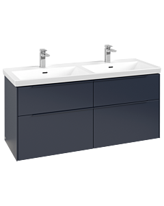 Villeroy und Boch Subway 3.0 Waschtisch-Unterschrank C568L2VQ 127,2x56,6x47,8cm, mit LED/Griff monochrom, marine blue