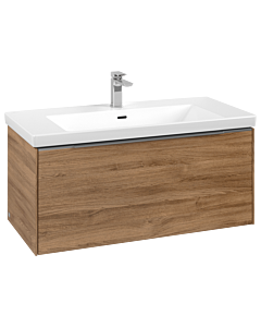Villeroy und Boch Subway 3. 1930 C56900RH 97,3x42,9x47,8cm, sans LED / poignée aluminium brillant, chêne kansas
