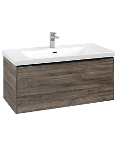 Villeroy und Boch Subway 3. 1930 vanity unit C56901RK 97.3x42.9x47.8cm, without LED / handle Volcano black, stone oak