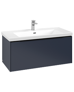 Villeroy und Boch Subway 3. 1930 vanity unit C56901VQ 97.3x42.9x47.8cm, without LED / handle Volcano black, marine blue