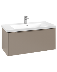 Villeroy und Boch Subway 3. 1930 vanity unit C569L2VM 97.3x42.9x47.8cm, with LED / handle monochrome, taupe