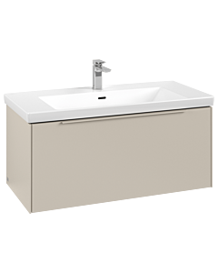 Villeroy und Boch Subway 3. 1930 vanity unit C569L2VN 97.3x42.9x47.8cm, with LED / handle monochrome, cashmere gray