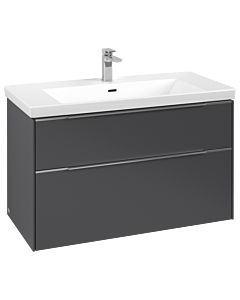 Villeroy und Boch Subway 3. 1930 C57000VR 97,3x57,6x47,8cm, sans LED / poignée aluminium brillant, graphite