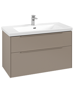 Villeroy und Boch Subway 3.0 Waschtisch-Unterschrank C57002VM 97,3x57,6x47,8cm, ohne LED/Griff monochrom, taupe
