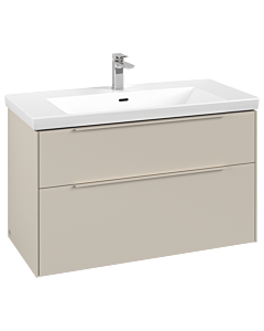 Villeroy und Boch Subway 3.0 Waschtisch-Unterschrank C57002VN 97,3x57,6x47,8cm, ohne LED/Griff monochrom, cashmere grey