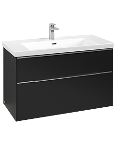 Villeroy und Boch Subway 3. 1930 C570L0VL 97,3x57,6x47,8cm, avec LED / poignée aluminium brillant, noir volcan