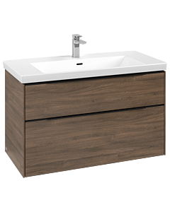Villeroy und Boch Subway 3. 1930 C570L1VH 97,3x57,6x47,8cm, avec LED / poignée Volcano noir, chêne arizona