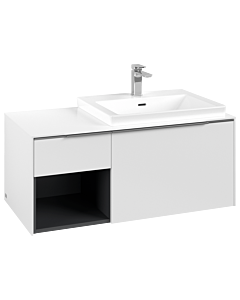 Villeroy und Boch Subway 3.0 Waschtisch-Unterschrank C57100VF 100,1x42,25x51,6cm, ohne LED/Griff Aluminium glänzend, pure white