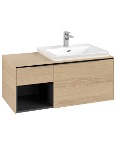 Villeroy und Boch Subway 3.0 Waschtisch-Unterschrank C57101VJ 100,1x42,25x51,6cm, ohne LED/Griff Volcano black, nordic oak