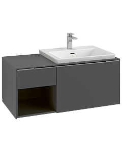 Villeroy und Boch Subway 3. 1930 vanity unit C57102VR 100.1x42.25x51.6cm, without LED / handle monochrome, graphite