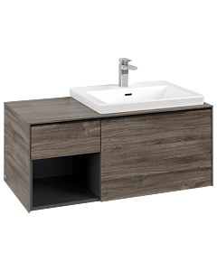 Villeroy und Boch Subway 3. 1930 C571L1RK 100,1x42,25x51,6cm, avec LED / poignée Volcano black, stone oak
