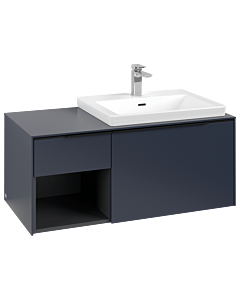 Villeroy und Boch Subway 3. 1930 C571L1VQ 100,1x42,25x51,6cm, avec LED / poignée Volcano noir, bleu marine