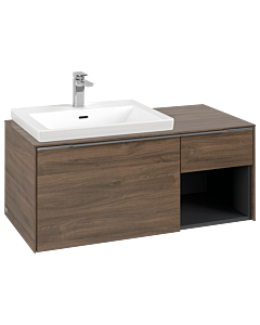 Villeroy und Boch Subway 3.0 Waschtisch-Unterschrank C57200VH 100,1x42,25x51,6cm, ohne LED/Griff Aluminium glänzend, arizona oak