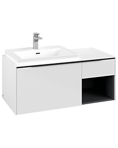 Villeroy und Boch Subway 3. 1930 vanity unit C57201VE 100.1x42.25x51.6cm, without LED / handle Volcano black, brilliant white