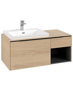 Villeroy und Boch Subway 3. 1930 C57201VJ 100,1x42,25x51,6cm, sans LED / poignée Volcano noir, chêne nordique
