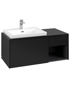 Villeroy und Boch Subway 3.0 Waschtisch-Unterschrank C57201VL 100,1x42,25x51,6cm, ohne LED/Griff Volcano black, volcano black