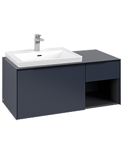Villeroy und Boch Subway 3.0 Waschtisch-Unterschrank C57201VQ 100,1x42,25x51,6cm, ohne LED/Griff Volcano black, marine blue