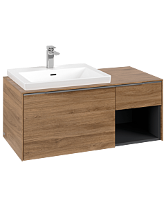 Villeroy und Boch Subway 3. 1930 vanity unit C572L0RH 100.1x42.25x51.6cm, with LED / handle aluminum glossy, kansas oak
