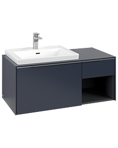 Villeroy und Boch Subway 3.0 Waschtisch-Unterschrank C572L0VQ 100,1x42,25x51,6cm, mit LED/Griff Aluminium glänzend, marine blue