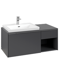 Villeroy und Boch Subway 3. 1930 vanity unit C572L0VR 100.1x42.25x51.6cm, with LED / handle aluminum glossy, graphite