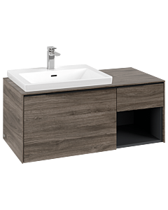 Villeroy und Boch Subway 3. 1930 C572L1RK 100,1x42,25x51,6cm, avec LED / poignée Volcano black, stone oak