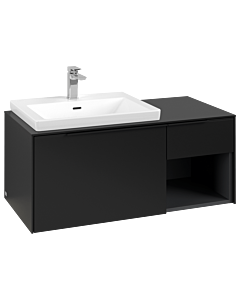 Villeroy und Boch Subway 3. 1930 vanity unit C572L1VL 100.1x42.25x51.6cm, with LED / handle Volcano black, volcano black